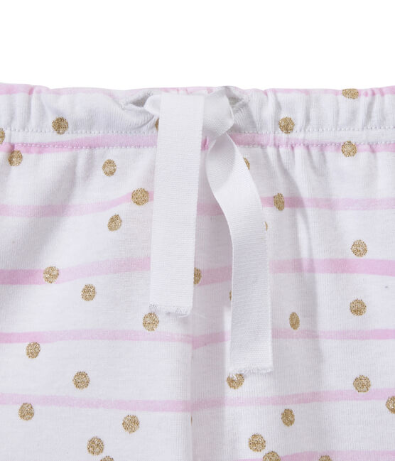 Short estampado para niña blanco ECUME/rosa ROSE/ OR