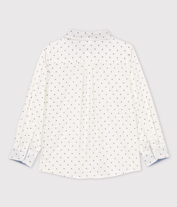 Camisa estampada de ni&ntilde;o blanco/gris
