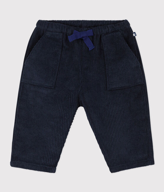 Pantalón de pana gruesa para bebé azul SMOKING