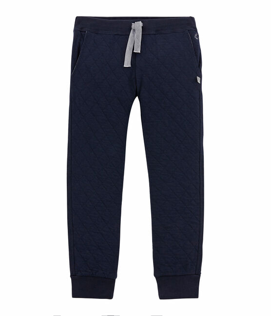 Pantalón para niño en túbico acolchado azul SMOKING