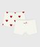 Juego de 2 culottes infantiles de algodón con estampado de corazones variante 1