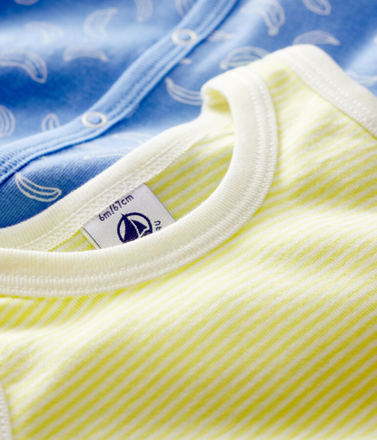 Lote de 2 monos cortos de algod&oacute;n multicolor