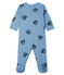 Pijama de punto para bebé niño azul ACIER/blanco MULTICO