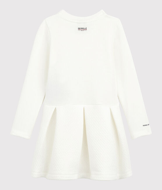 Vestido de niña Petit Bateau x Deyrolle blanco MARSHMALLOW