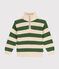 Jersey de algodón con cremallera en el cuello para niño verde PALMERAIE/ AVALANCHE