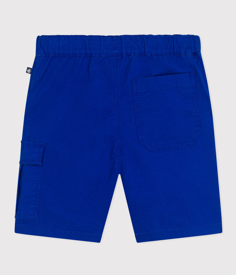 Bermudas de tela de algod&oacute;n para ni&ntilde;o azul