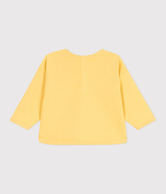 Sudadera de bebé de algodón liso amarillo ORGE
