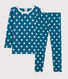 Pijama snugfit con estampado gráfico de niño/niña de algodón orgánico
