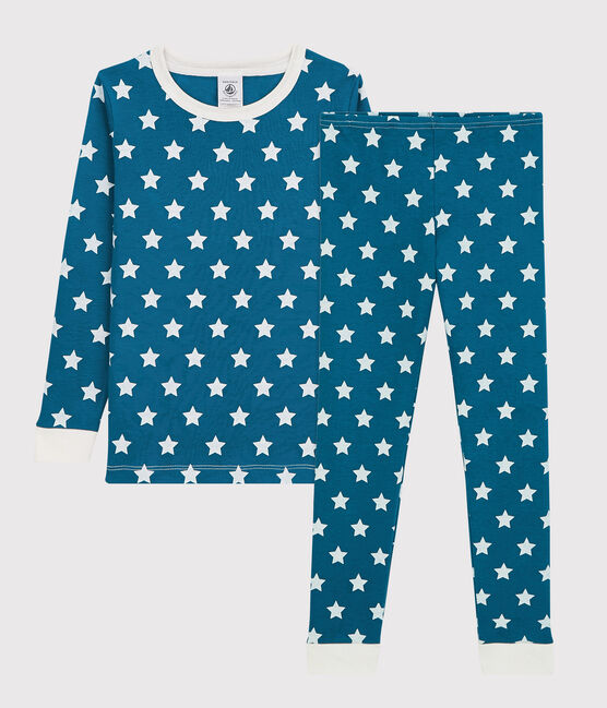 Pijama snugfit con estampado gráfico de niño/niña de algodón orgánico MALLARD/ ECUME