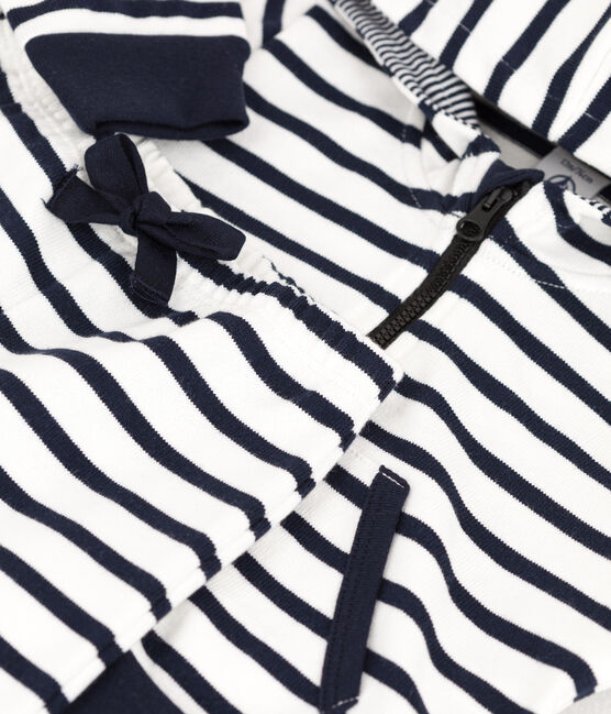 Conjunto a rayas marineras de dos piezas ecológicas para bebé blanco MARSHMALLOW/azul SMOKING