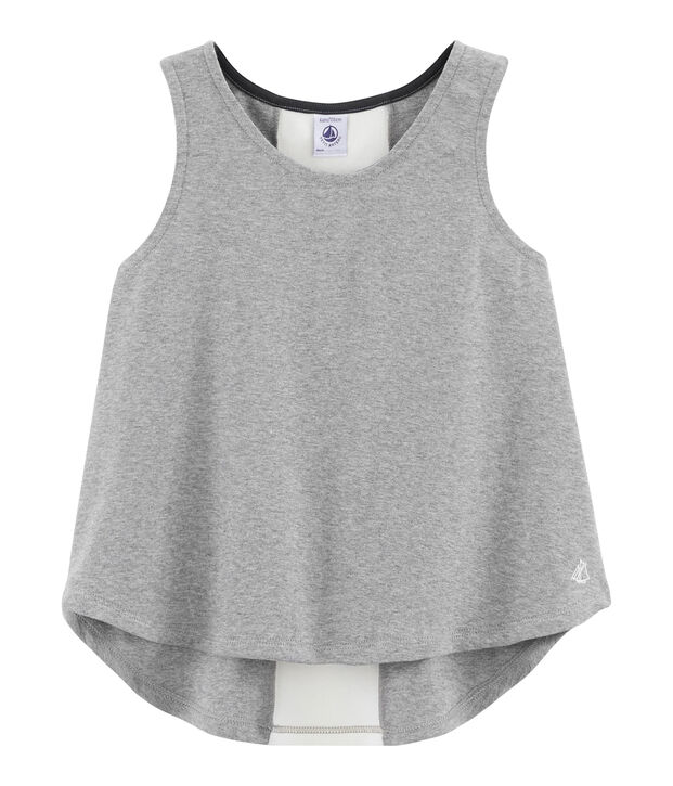 Camiseta de tirantes deportiva para ni&ntilde;a gris