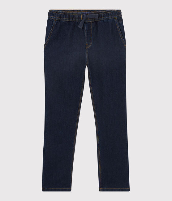 Pantalón de corte normal de tejido vaquero de niño azul DENIM BLEU FONCE