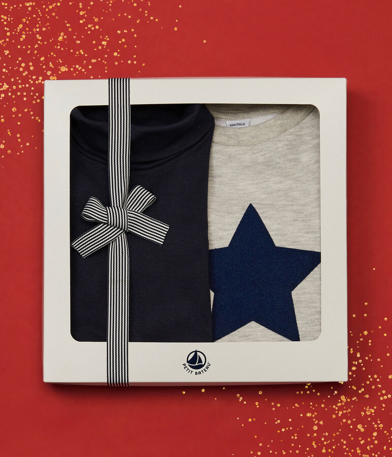 Estuche de regalo de sudadera y prenda de cuello de cisne infantil unisex multicolor