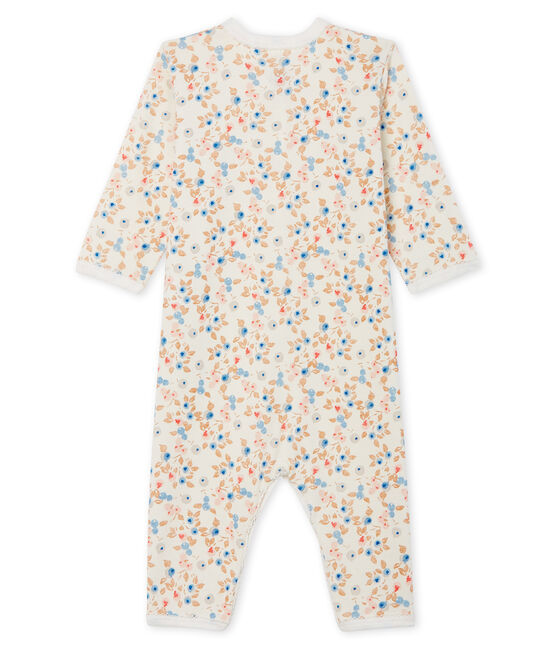 Pijama sin pies de punto para bebé niña blanco MARSHMALLOW/blanco MULTICO