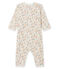 Pijama sin pies de punto para bebé niña blanco MARSHMALLOW/blanco MULTICO