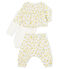 Conjunto de tres piezas para bebé niña de lana y algodón blanco MARSHMALLOW/blanco MULTICO