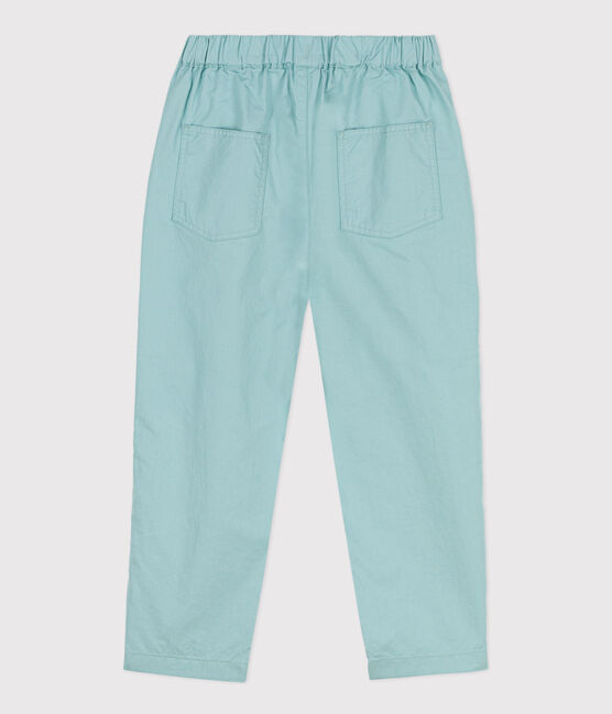 Pantalón ancho de sarga de algodón para niño verde BOB