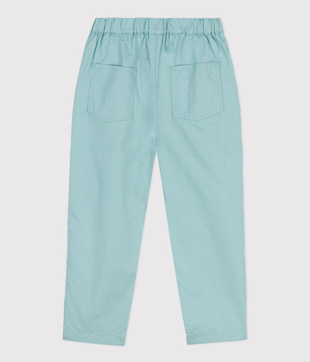 Pantal&oacute;n ancho de sarga de algod&oacute;n para ni&ntilde;o verde