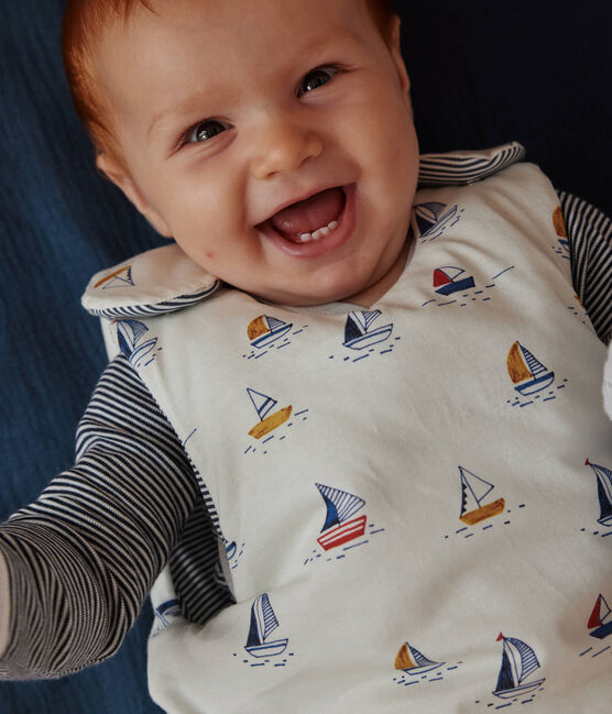 Saco de dormir de algodón TOG 2,5 con estampado de barcos para bebé  blanco MARSHMALLOW/azul MEDIEVAL/ MULTICO
