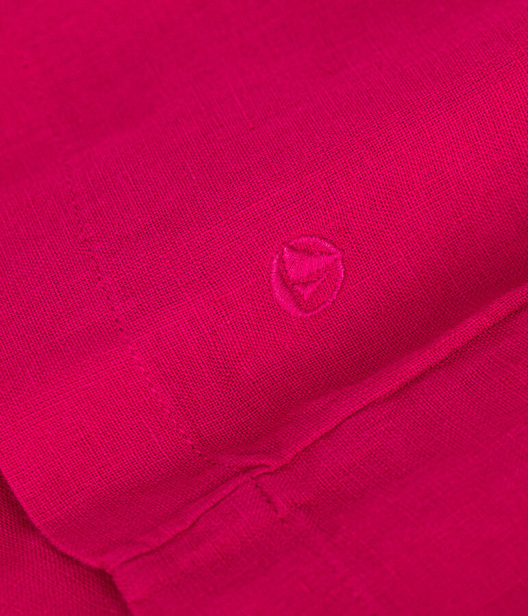 Vestido sin mangas de lino para ni&ntilde;a rosa