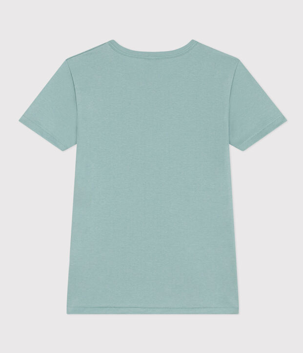 Camiseta de manga corta de algod&oacute;n verde