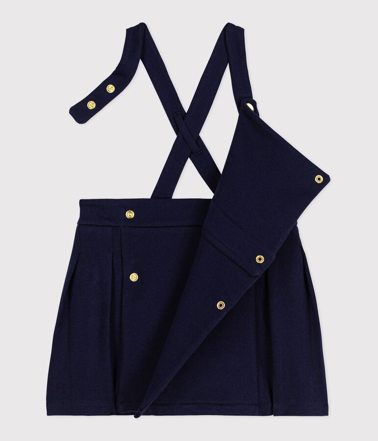 Vestido de algod&oacute;n plisado para beb&eacute; azul