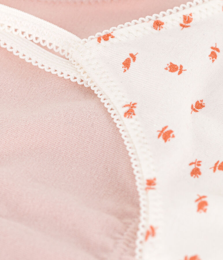 Juego de 2 tops de algod&oacute;n y elastano con flor para ni&ntilde;a multicolor