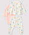 Conjunto de 3 piezas para bebé niña de punto blanco MARSHMALLOW/blanco MULTICO