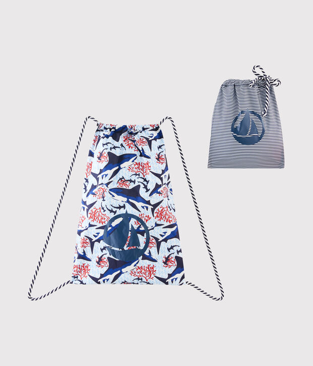 Mochila ligera ni&ntilde;o blanco/multicolor