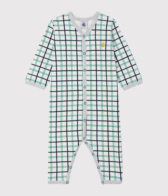 Pijama sin pies de túbico para bebé niño blanco MARSHMALLOW/blanco MULTICO