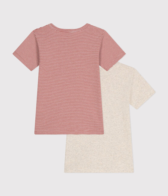Juego de 2 camisetas infantiles de algodón de manga corta variante 1