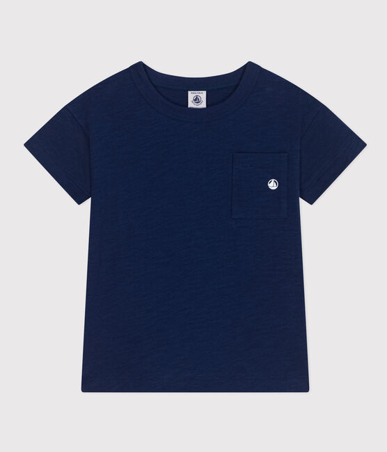 Camiseta de punto flameado para niño azul MEDIEVAL