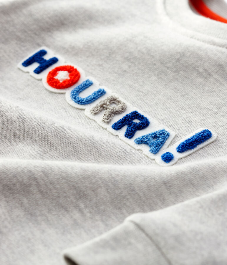 Sudadera de mulet&oacute;n de beb&eacute;. gris BELUGA CHINE