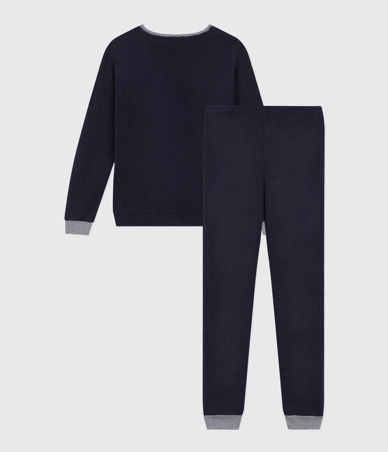 Pijama de rizo para mujer azul SMOKING
