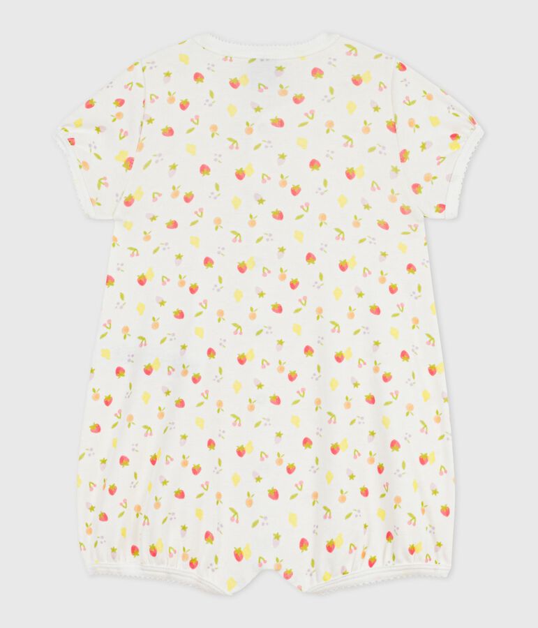 Mono corto de algod&oacute;n con estampado de frutas para beb&eacute; MARSHMALLOW/ PANTY