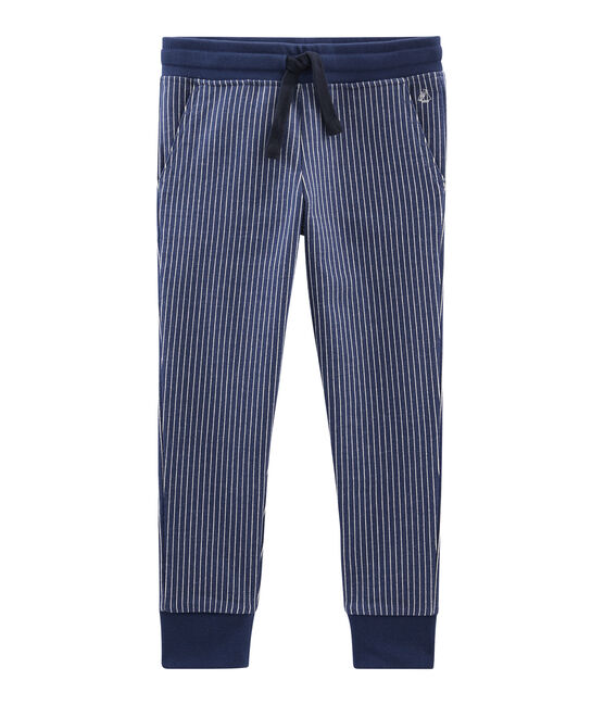 Pantalón de malla para niño azul SMOKING/blanco MARSHMALLOW