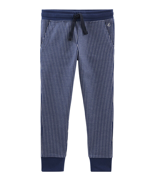 Pantal&oacute;n de malla para ni&ntilde;o azul/blanco