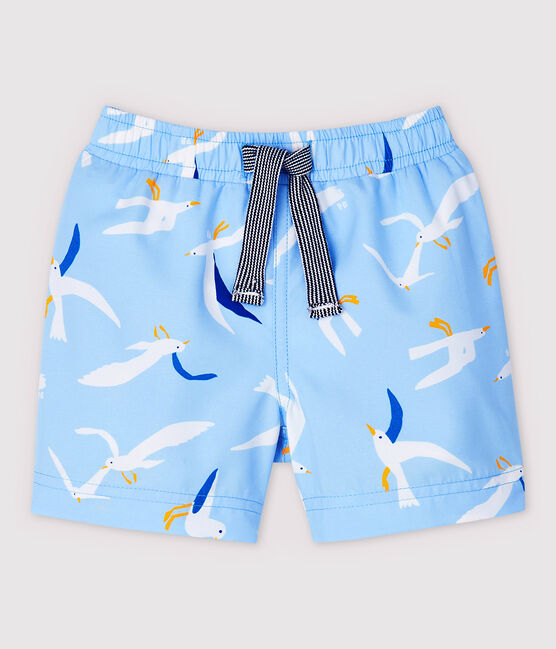Bañador eco-sostenible de bebé niño azul JASMIN/blanco MULTICO