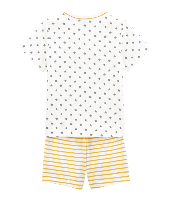 Pijama corto para niño blanco MARSHMALLOW/blanco MULTICO