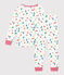 Pijama infantil de algodón con estampado de París blanco MARSHMALLOW/azul MEDIEVAL/ MULTICO
