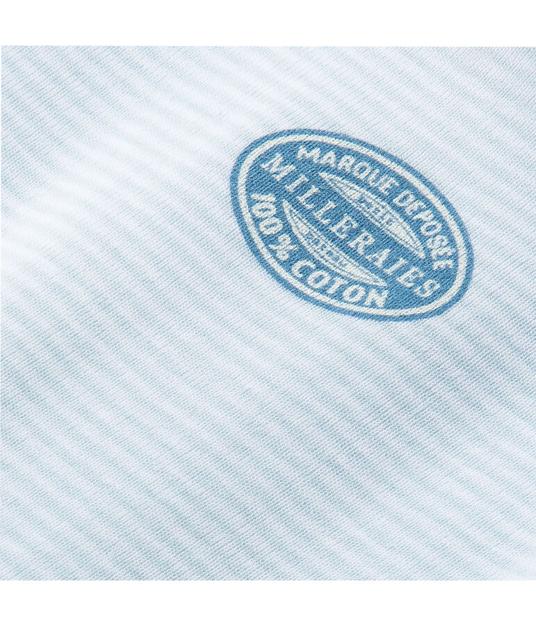 Body de manga larga milrayas para beb&eacute; ni&ntilde;o azul FRAICHEUR/blanco ECUME