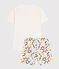 Pijama corto de algodón júnior blanco MARSHMALLOW/blanco MULTICO