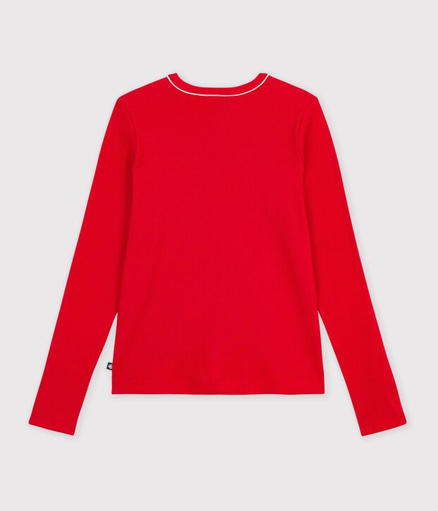 C&aacute;rdigan de algod&oacute;n liso para mujer rojo