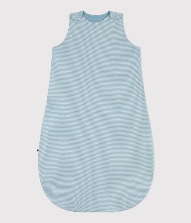 Saco de algod&oacute;n a rayas para beb&eacute; TOG 0,5 verde/blanco