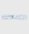 Diadema infantil de popelina con estampado de flores azul FRAICHEUR/blanco MULTICO