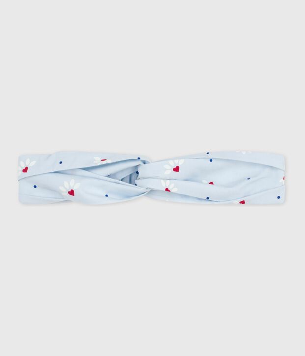 Cinta infantil de popelina con estampado de flores azul/multicolor