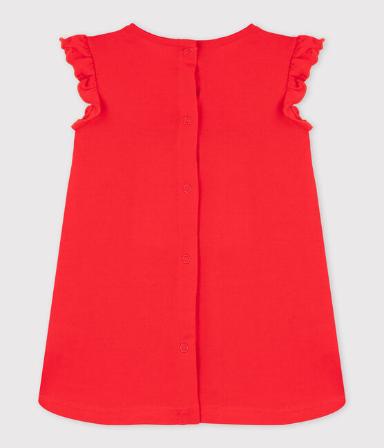 Vestido bordado para bebé niña rojo PEPS