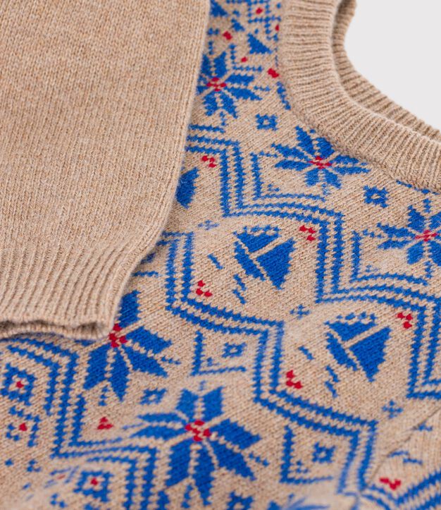 Jersey infantil de jacquard de lana y algod&oacute;n multicolor/multicolor