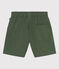 Pantalón corto infantil de sarga de algodón y lino verde CROCO
