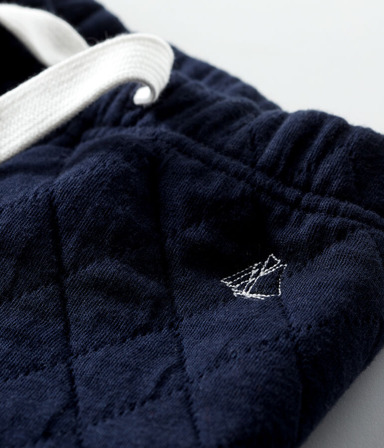 Pantal&oacute;n de beb&eacute; ni&ntilde;o en t&uacute;bico acolchado azul